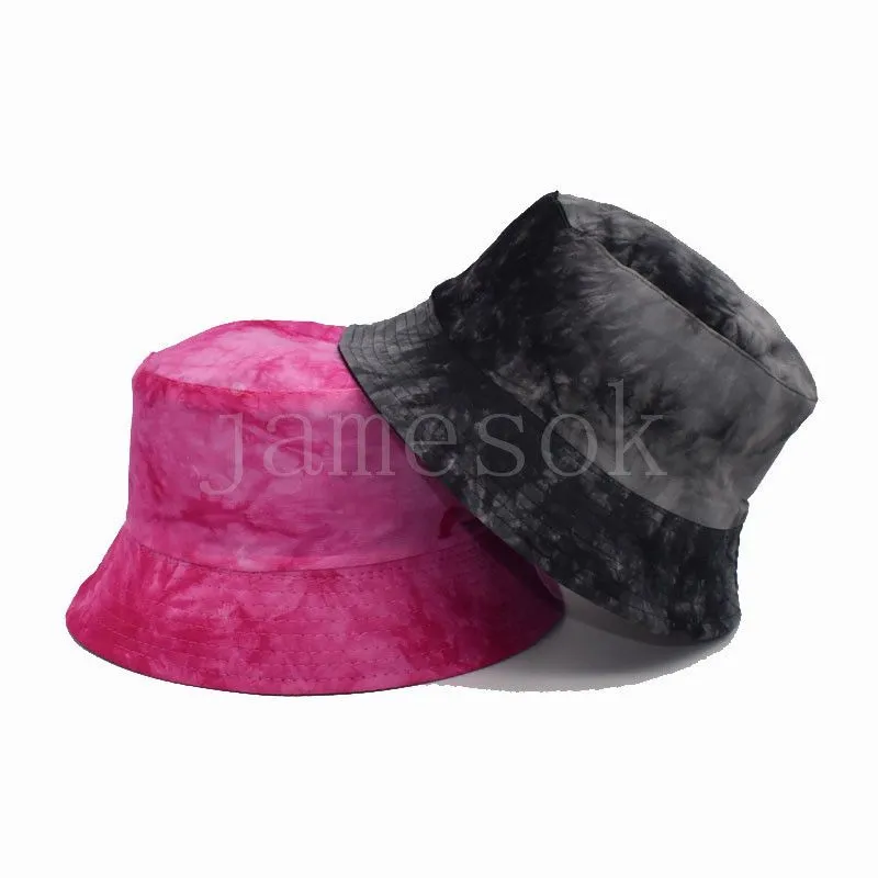 Оптовая продажа, индивидуальная однотонная двусторонняя хлопковая красочная дешевая шляпа унисекс с краской в виде галстука-ведра df110