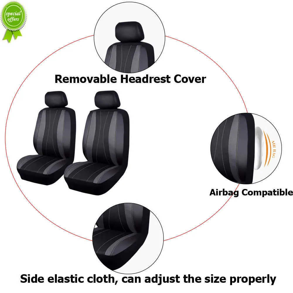 Universal 2023 Autocraft Seat Covers Black And Grey Sand Cloth Upgrade