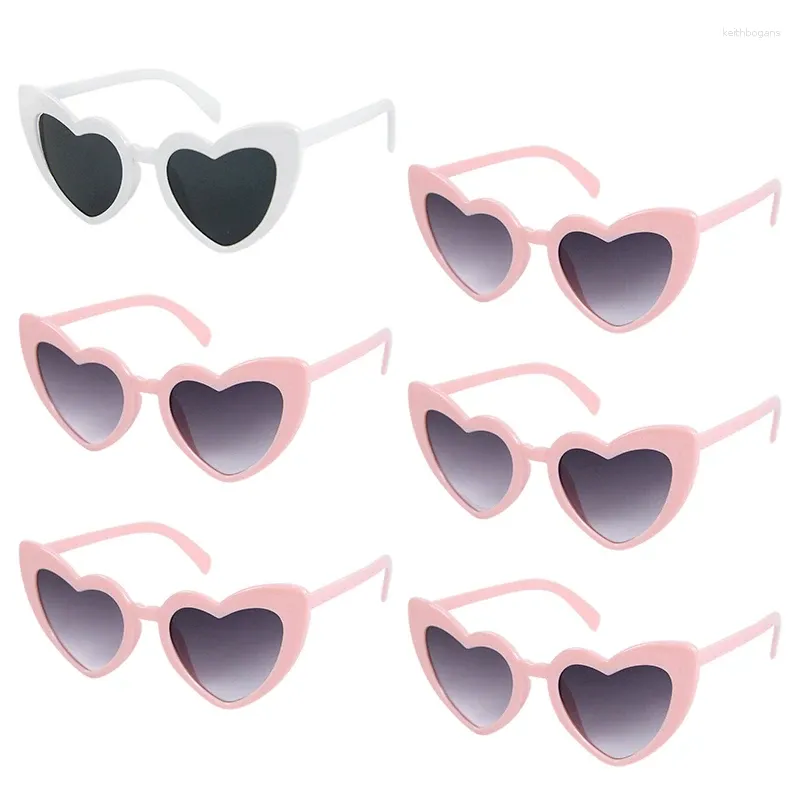 Party Decoration 6Pcs/set Bachelorette Hen Heart Sunglasses Wedding Bridal Shower Supplies Team Bride To Be Bridesmaid Gifts