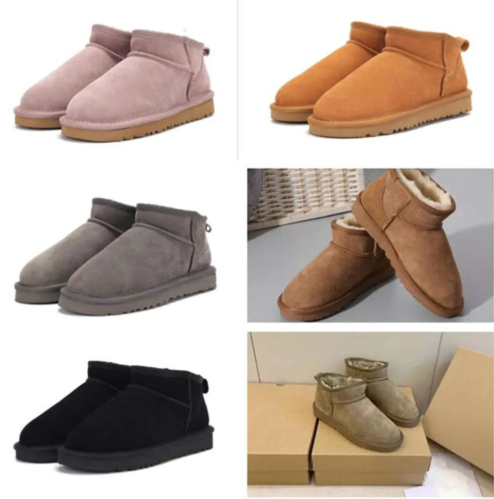 Heiße Mini-Schneestiefel für Damen, Schaffell, Plüschfell, warm halten, mit Kartenstaubbeutel AUS Short U5854, weiche, bequeme Freizeitschuhe, schöne Geschenke, UGGsity i wasserdicht