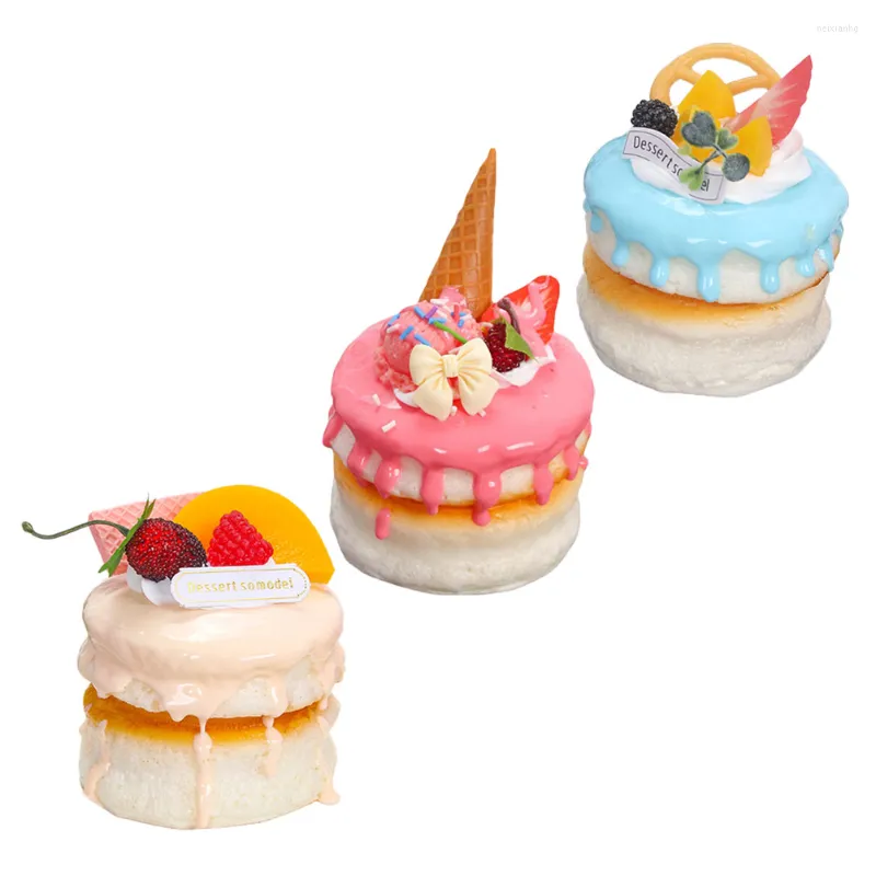 Party Decoration Cake Artificial Dessert Model Fake Faux Props Cupcakes Food Toy Simulated Slice Bread Pretend Swiss Play Chocolate Mousse