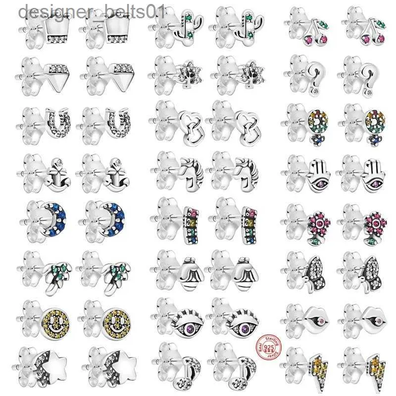 Stud New Hot Selling Fiting Fit Original Pando DIY Designer 925 Sterling Silver Exquisite Smyckes Ladies Stud Me Earrings Womenl231117