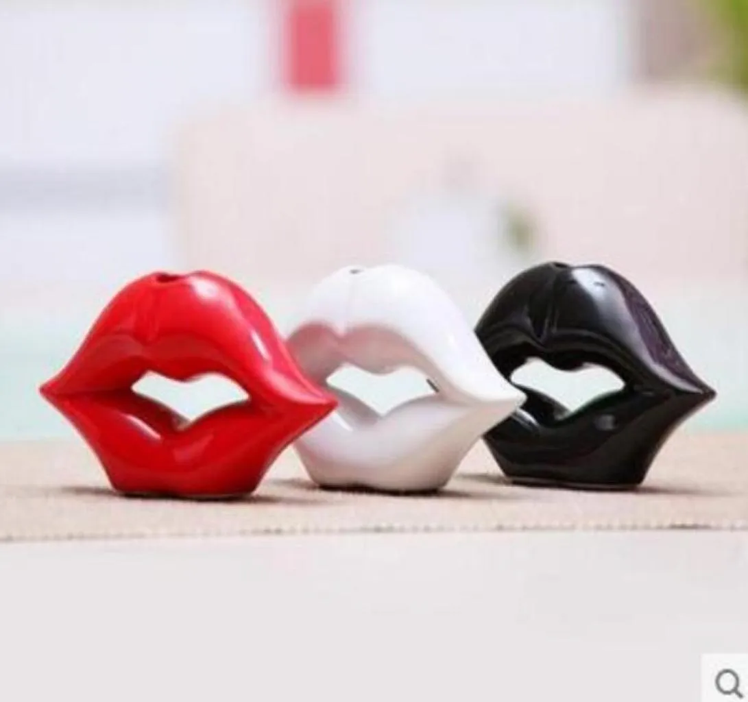 Pottery lips home decor crafts room decoration kawaii ornament porcelain figurines christmas decoration8041307