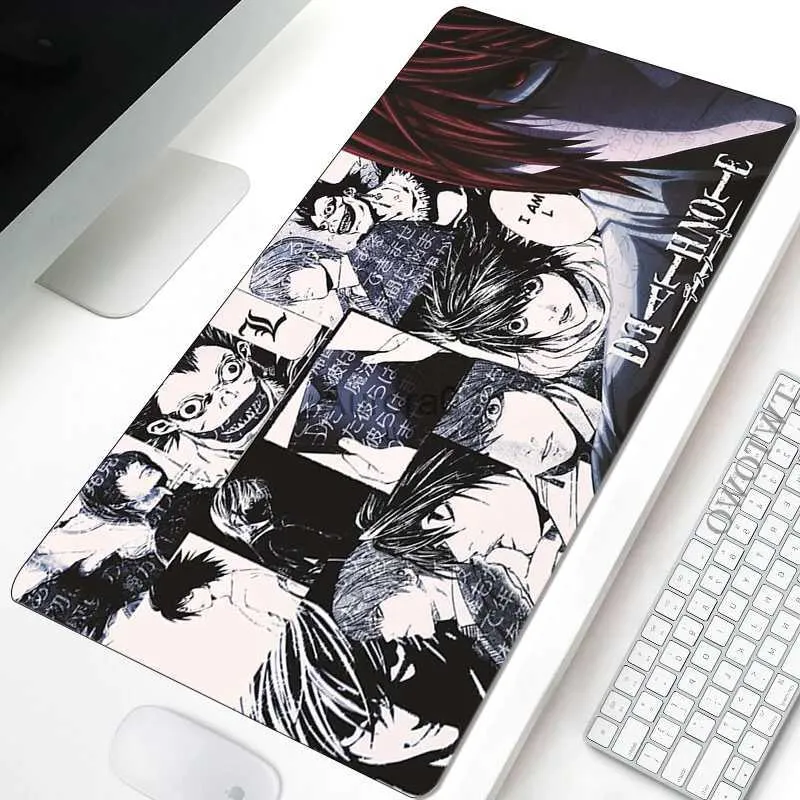 Mouse pads apoios de pulso mousepad computador doméstico xxl mousepads tapetes de mesa death note tapete de escritório borracha natural antiderrapante tapete de mouse macio tapete de mesa yq231117