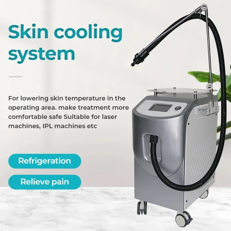 Non-contact Air Cooling Skin Frozen Cryo Pain Reliever Post Laser Skin Recovery Muscle Relaxation Equipment for Skin Chilling