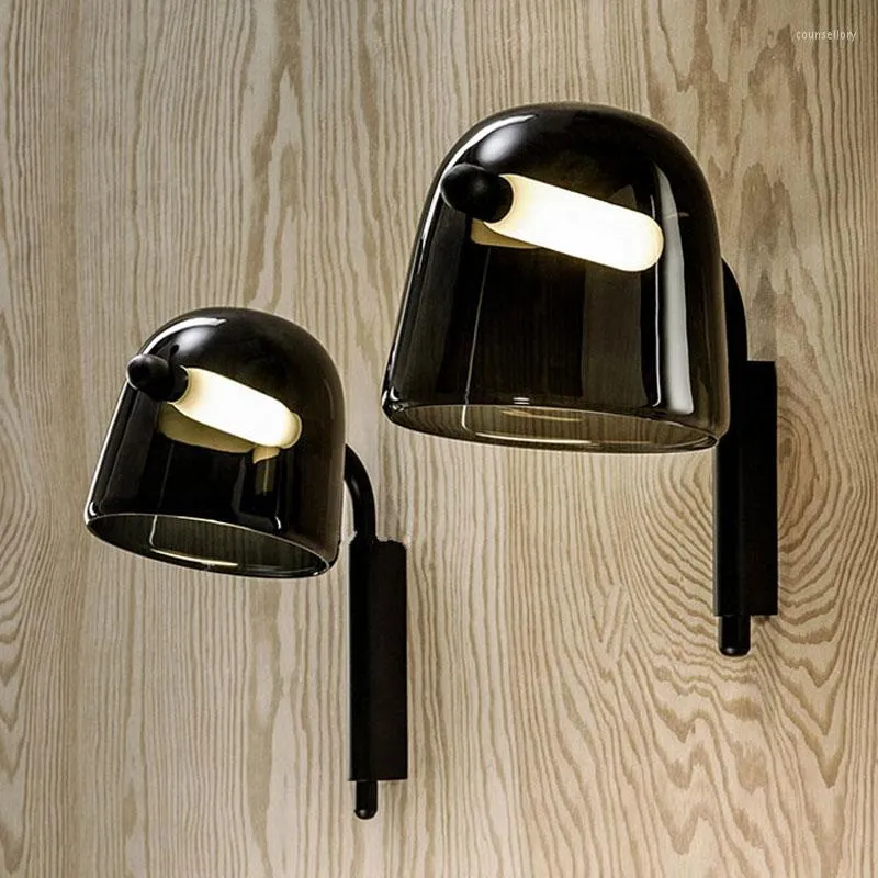 Vägglampor nordiskt mona glas modern sconce för vardagsrum led spegelbelysning badrum ljus fixtur sovrum lampa heminredning