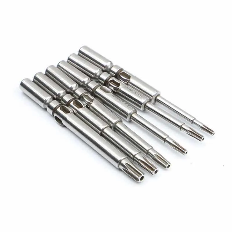 Skruvmejslar 8st Star Torx Skruvmejsel T5 T6 T7 T8 T9 T10 T15 T20 S2 Legering 801 5mm Round Shank Electric Driver Bits Tool Sats 230417