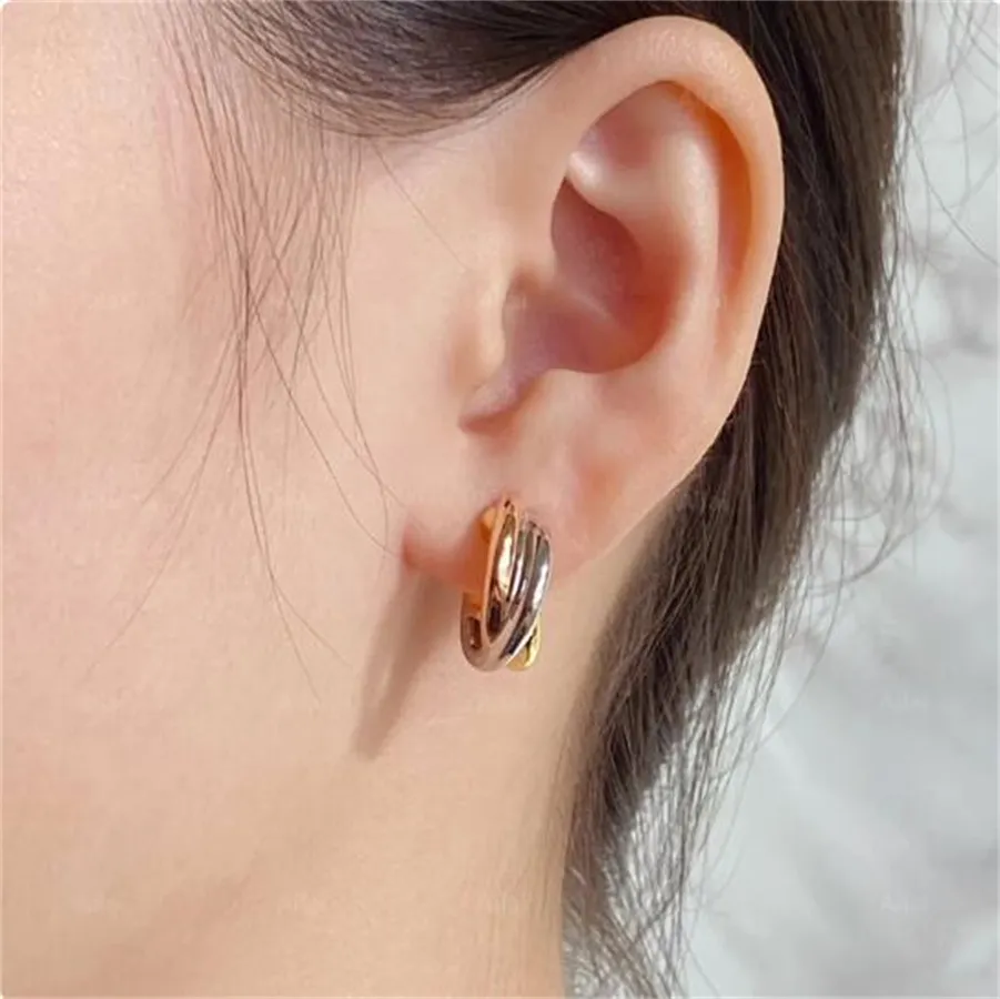 Elegant Silver Tone Trinity Earrings: Premium Quality, Shop Now