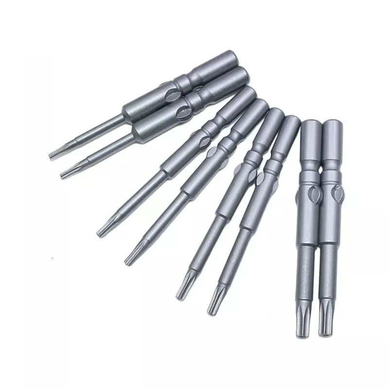 Screwdrivers 10pcs/lot Electric 801 5mm round shank Magnetic Torx screwdriver bit T5 T6 T7 T8 T9 T10 T15 T20 T25 60mm Length Tools 230417