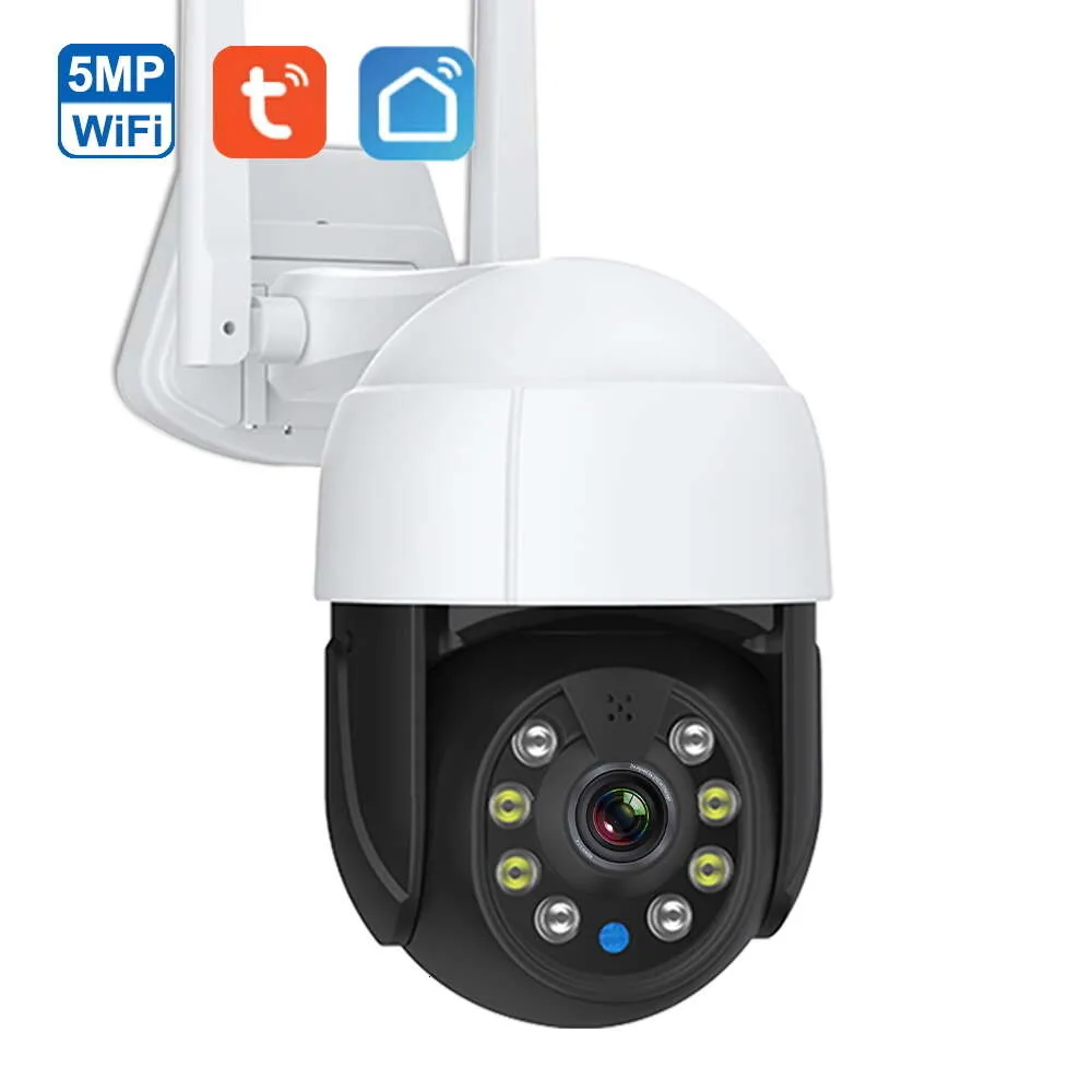 New Tuya 5MP PTZ Wifi IP Camera Outdoor 4X Zoom AI Human Detect Wireless Camera H.265 P2P Audio 1080P Security CCTV Camera