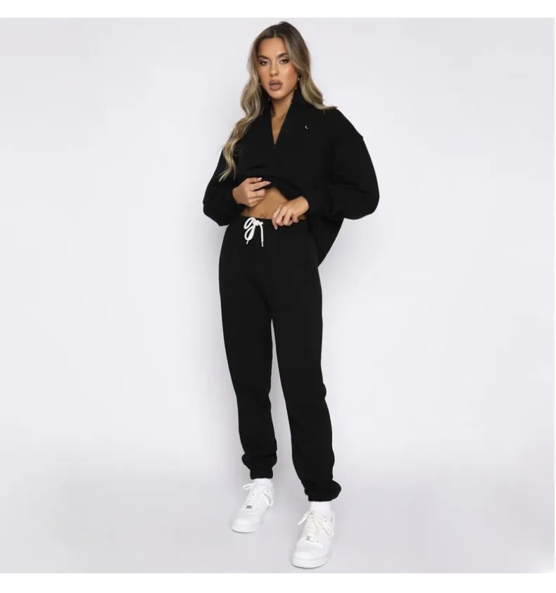 AL 26 Womens Plush Alo Yoga Sweat Suit Full Zip, Hooded