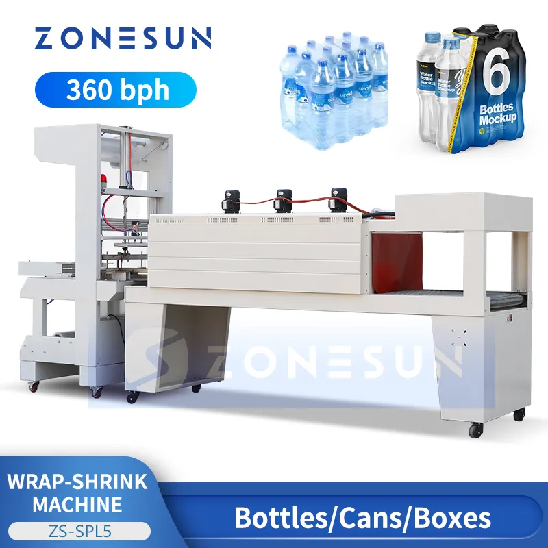 Zonesun ZS-SPL5 Tätningsmaskiner Automatisk hylsa omslag krymp tunnelflaskdryck drycker produktförpackningsmaskin