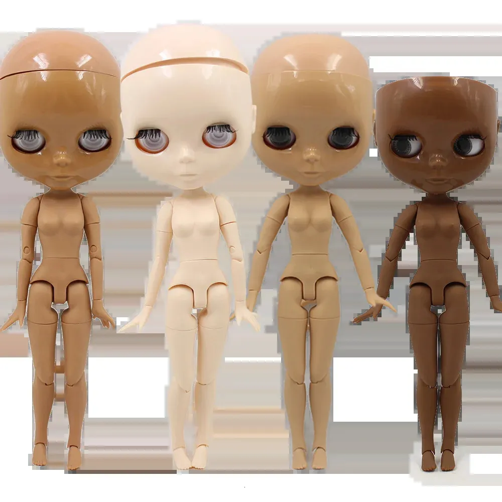 Dolls DBS blyth doll joint body bjd toy without makeup shiny face for cutom DIY anime girls 231117