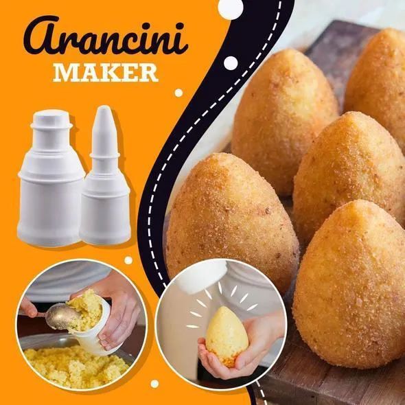 AOHIAOO Arancini Mould, 2 Arancinis Maker Onigiri Riz Moule, Polyvalent Moule Boules Riz Bricolage, Réutilisable Onigiri Maker- Moule à Sushi Boules- Arancine Mould, Rond/Cône