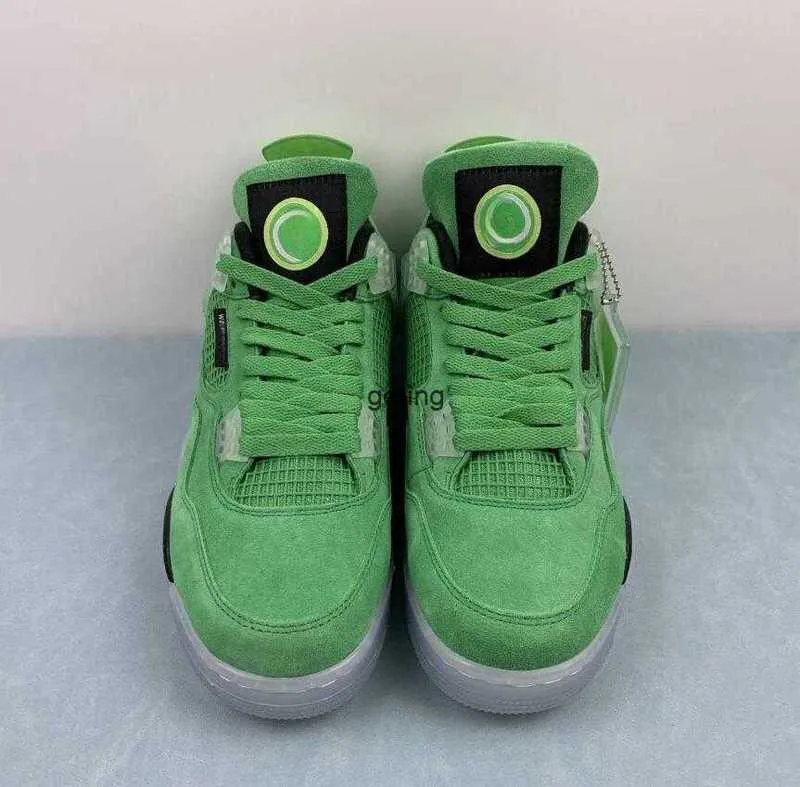 4 4S Mark Wahlburg Mens basketskor Sneakers Wahlburgers Green Ducks Sports Trainers