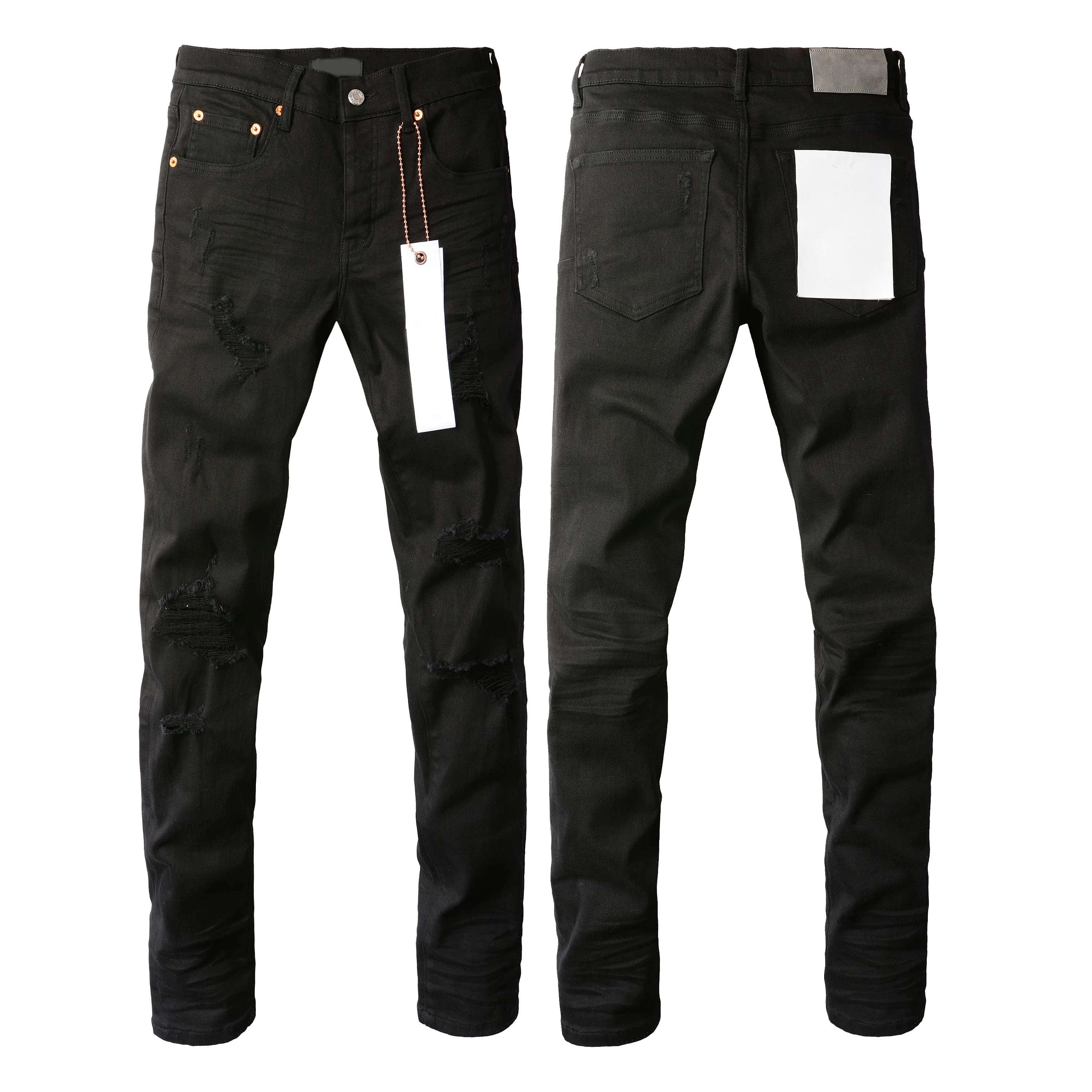 DHgate.com:Mens Purple Designer Jeans, Ripped Stacked Long