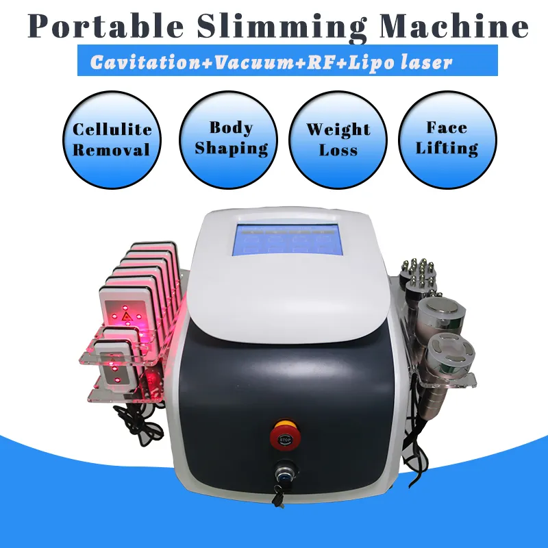 40k Ultrasonic Cavitation Fat Massager Body Slimming Machine Portable Design Gray Home Use