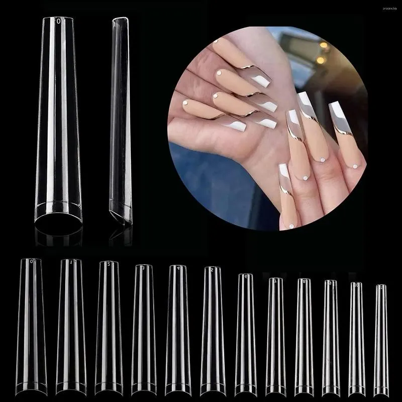 Valse nagels xxxl Extra lange vierkante nageltips C gebogen rechte manicure acryl Acryl nep Art Decoration Tools