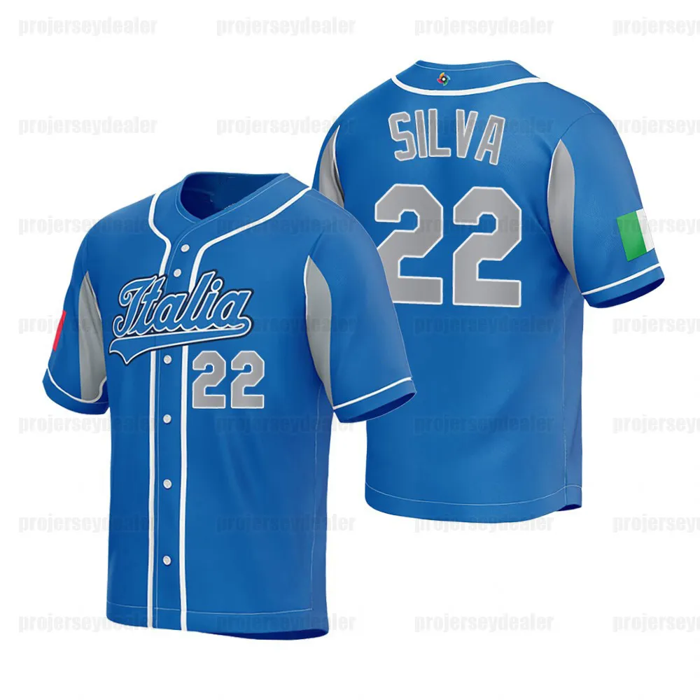 WBCイタリア代表　マイク・ピアザ　レプリカユニフォーム Italy National Team Jersey World Baseball Classic Inspired