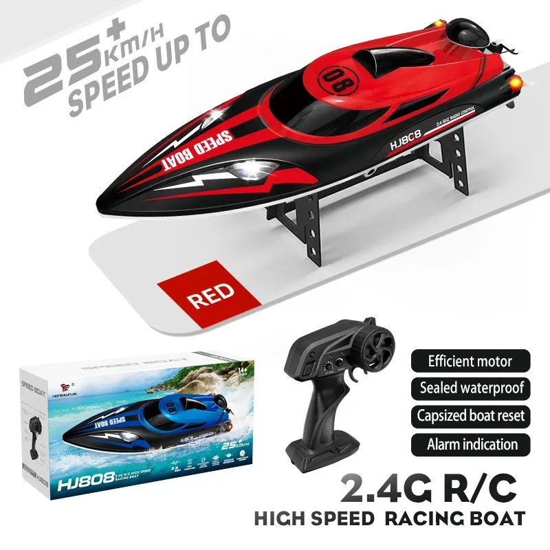 HIULLEN RC Boot Mit Wasserspritzer - 2,4 GHz Ferngesteuertes Boot Für Pool & See