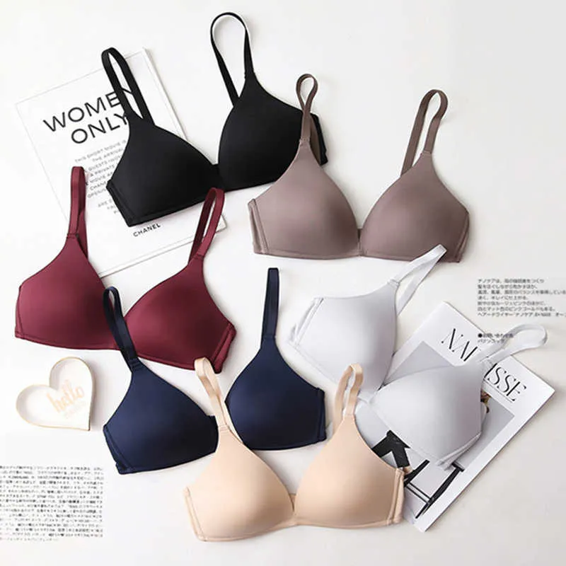 BHs Nahtlose BHs für Frauen Push-Up-BHs Ohne Draht Büstenhalter A B Körbchen Unterwäsche Sexy Bralette Dreiviertel (3/4 Körbchen) Dessous P230417