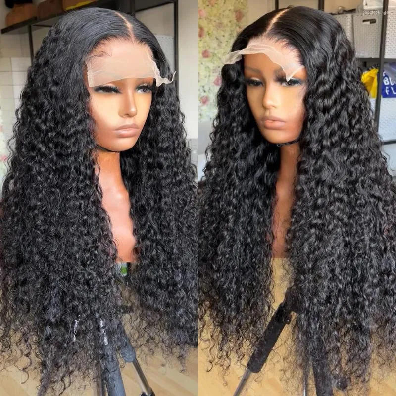 30インチBrazillian Deep Wave Wig 13x4 Lace Frontal Wigs Water Curly Front Has HD HD HD