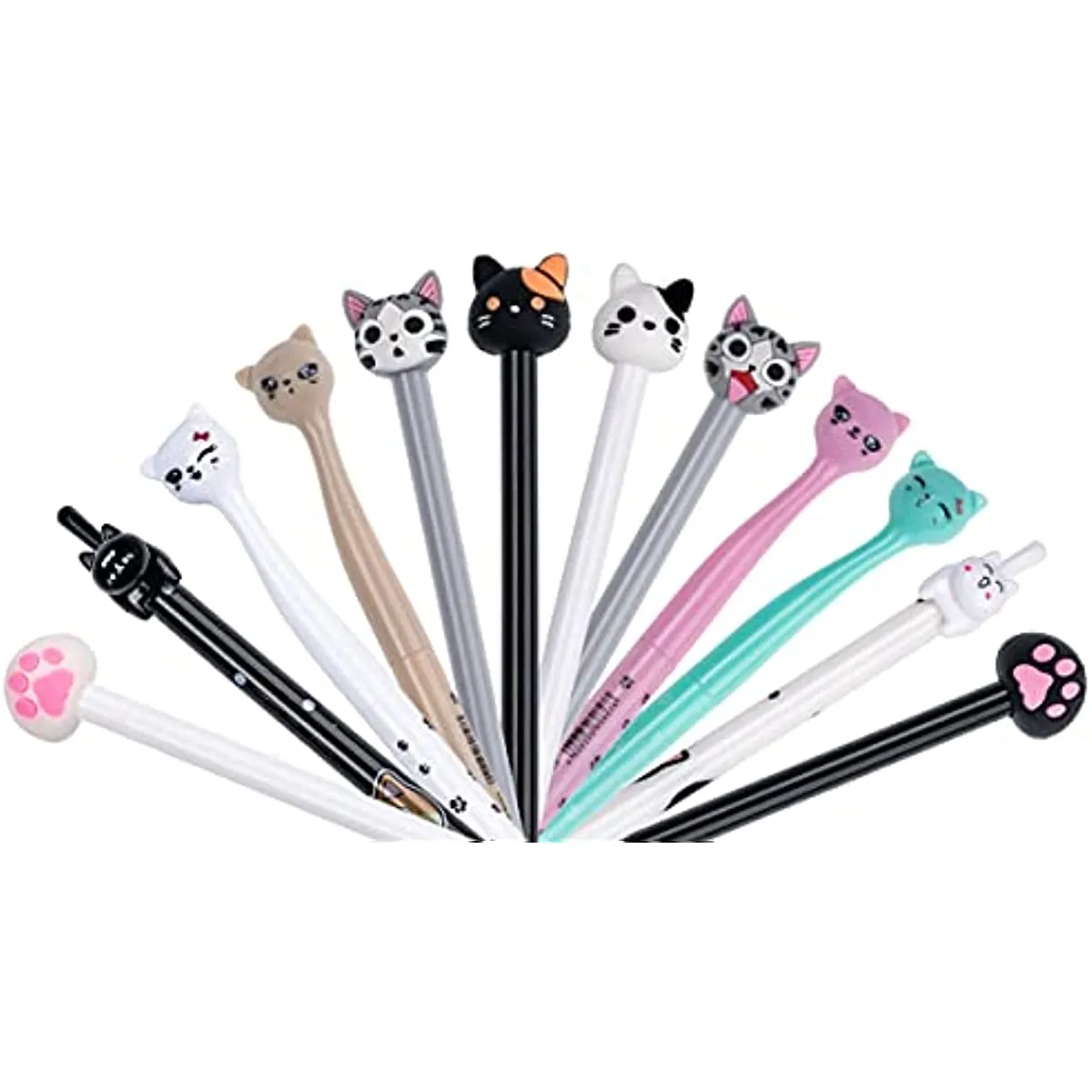 Wholesale Kawaii Cat Cat Gel Pen Set Fun Animal Black Ink Pens For
