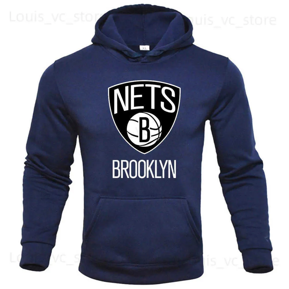 Erkek Hoodies Sweatshirts 'Nets Brooklyn' Erkekler Polar Hoodie Sıradan Spor Hoodie Erkek Giyim Sokağı Moda Mektubu Baskı Plus Boyut Hoodie T231117