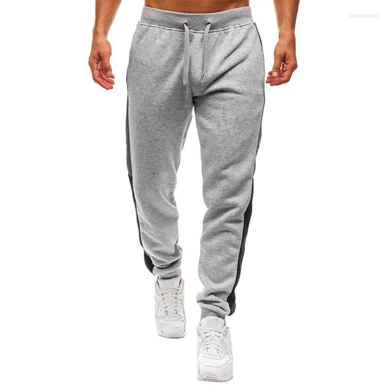 Men's Pants Men's Loose Sport Running Stripe Sweatpants With Drawstring Waist Fitness Training Straight Trousers Jogging And Sportswear