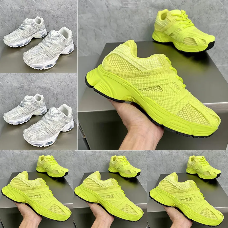 Moda fluo amarelo leve tênis respirável Low Top sapatos casuais Mens sapatos de grife sapatos de corrida de alta qualidade mulher vogue sapatos esportivos TAMANHO 35-46