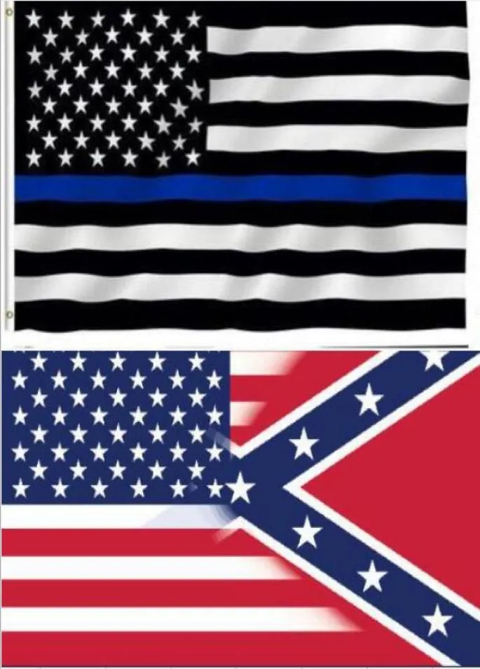 Качество США на складе, весь 90150 см, сотрудники правоохранительных органов США, американская полиция, тонкая синяя линия, 3x5 футов, флаг, военный флаг7198684
