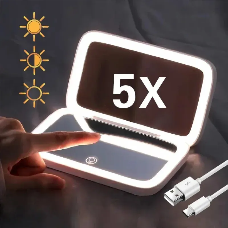 Folding makeup mirror deals