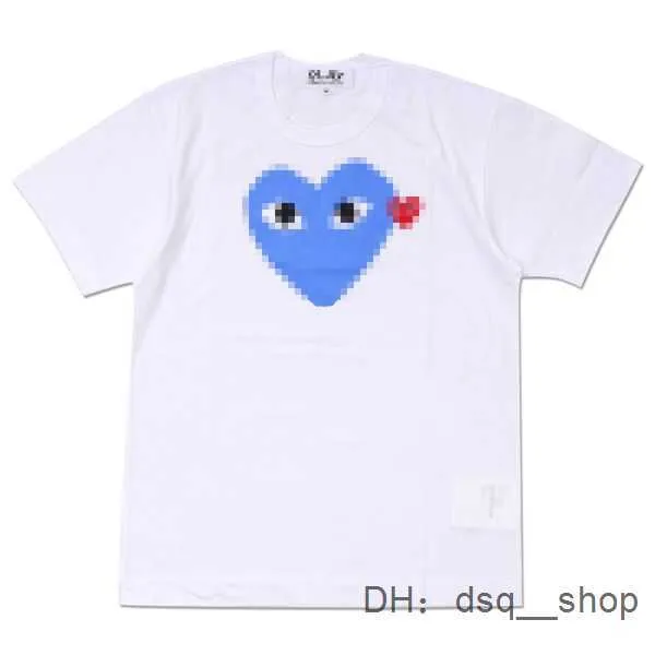 Męskie koszulki designerskie koszulki T-shirty cdg com des garcons Little Red Heart Play T Shirt White Mens Średnia koszulka ami 31zg