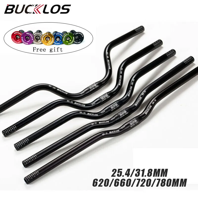 Fietsstuurcomponenten Bucklos 25,4 mm 31,8 mm fiets Riser stuur 620660720780 mm fiets zwaluwstanduur Ultralicht m type mtb bmx handgreepbalk 230417