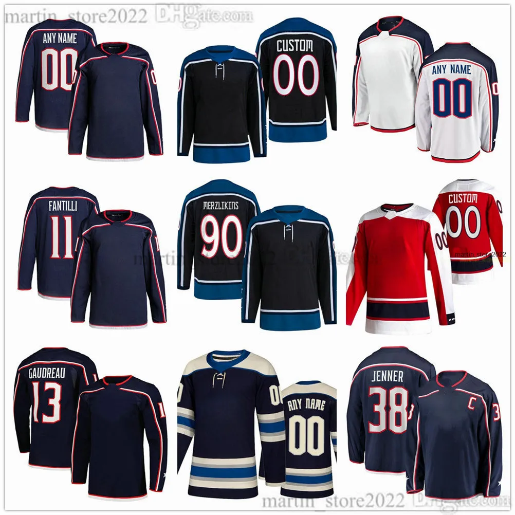 Jerseys de hockey cousus 11 Adam Fantilli 13 Johnny Gaudreau 90 Merzlikins 38 Boone Jenne 7 Sean Kuraly 17 Justin Danfort 86 Kirill Marchenko 8 Zach Werenski