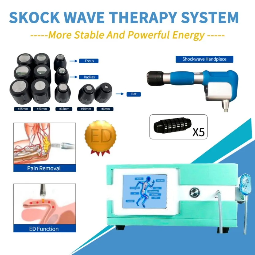 آلة التخسيس العلاج الطبيعي إعادة تأهيل الآلة الصدمة مع موجة الصدمة الشعاعية الصوتية