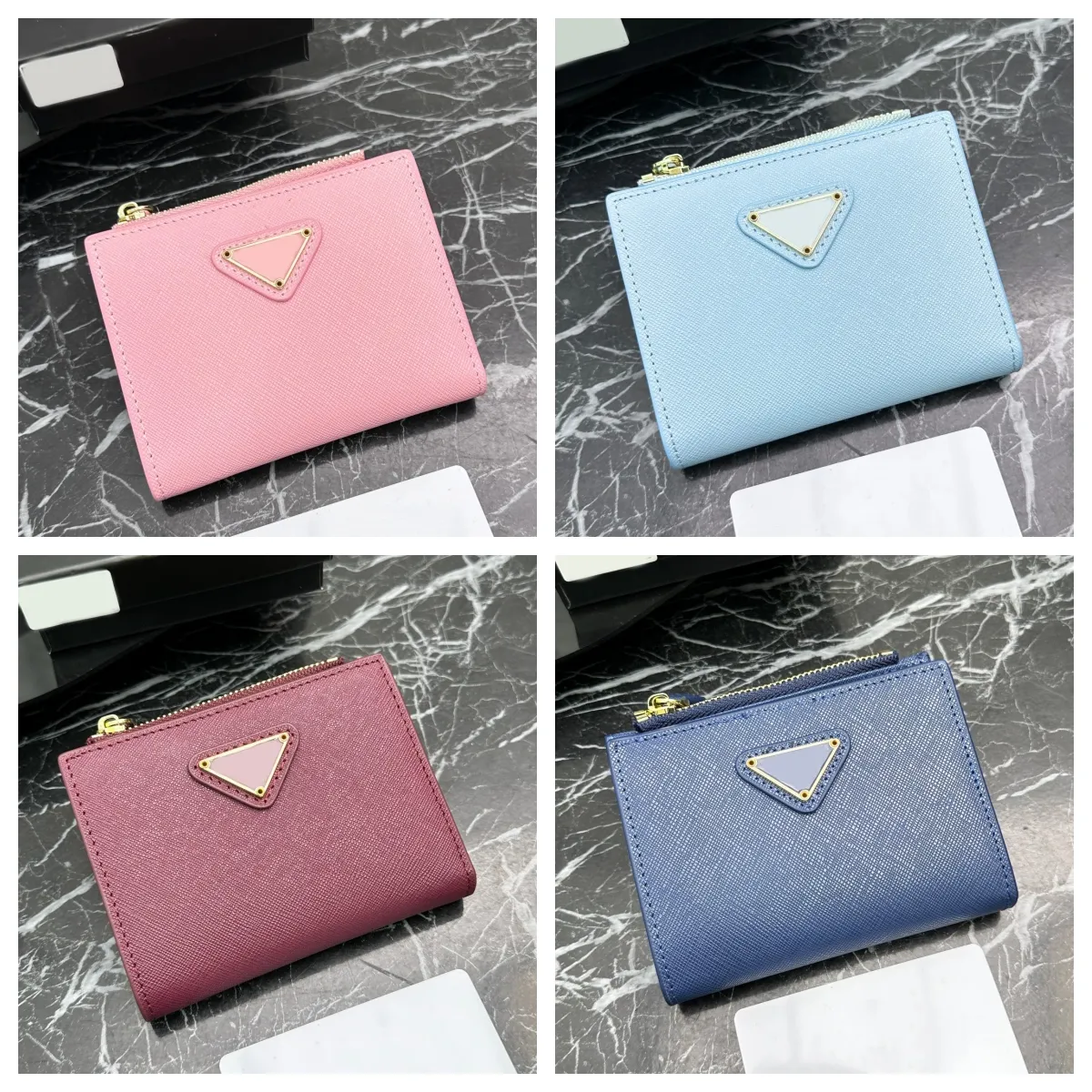 Portefeuille Designer Femme Titulaire de la carte de crédit Femmes Bourse Marques Rose Sac de créateur Porte-monnaie Court Petits portefeuilles de haute qualité en cuir véritable Sacs mignons Sac de luxe décontracté