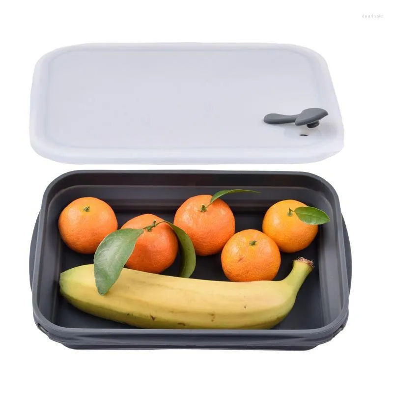 Dinnerware Sets Silicone Storage Container Collapsible Bakeware Space Saving Multipurpose Lunch Box For Kitchen Picnic Travelling