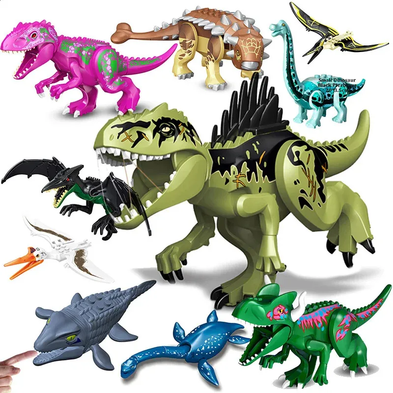 Inne zabawki Jurajski dinozaur świat Brutal Raptor Trex Triceratops Indominus Rex Model Building Bloks Dino Velociraptor Figure Bricks Toys 231116