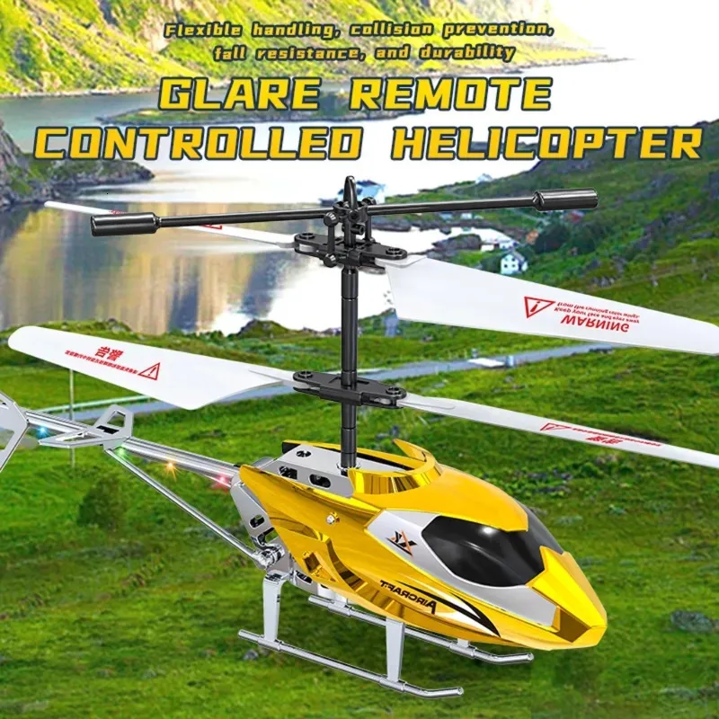 Elektrikli RC Aircraft RC Helikopter 2 5CH uzaktan kumanda uçağı Çocuk Oyuncak Dayanıklı Çarpışma Alaşım Kablosuz Oyuncaklar Erkek Çocuk Hediyeleri 231117