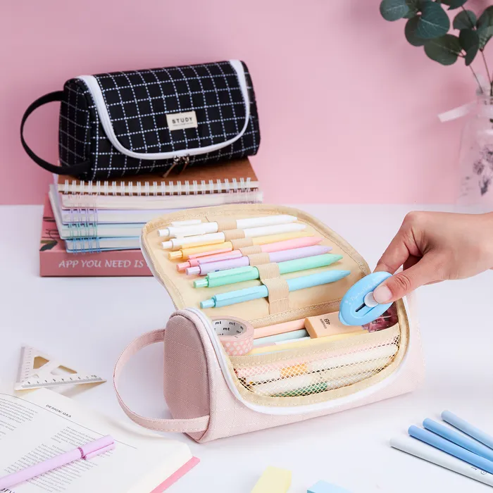 JUNART Large Capacity Pencil Case With Writing Board - Multi-Functional Stationery Storage Box