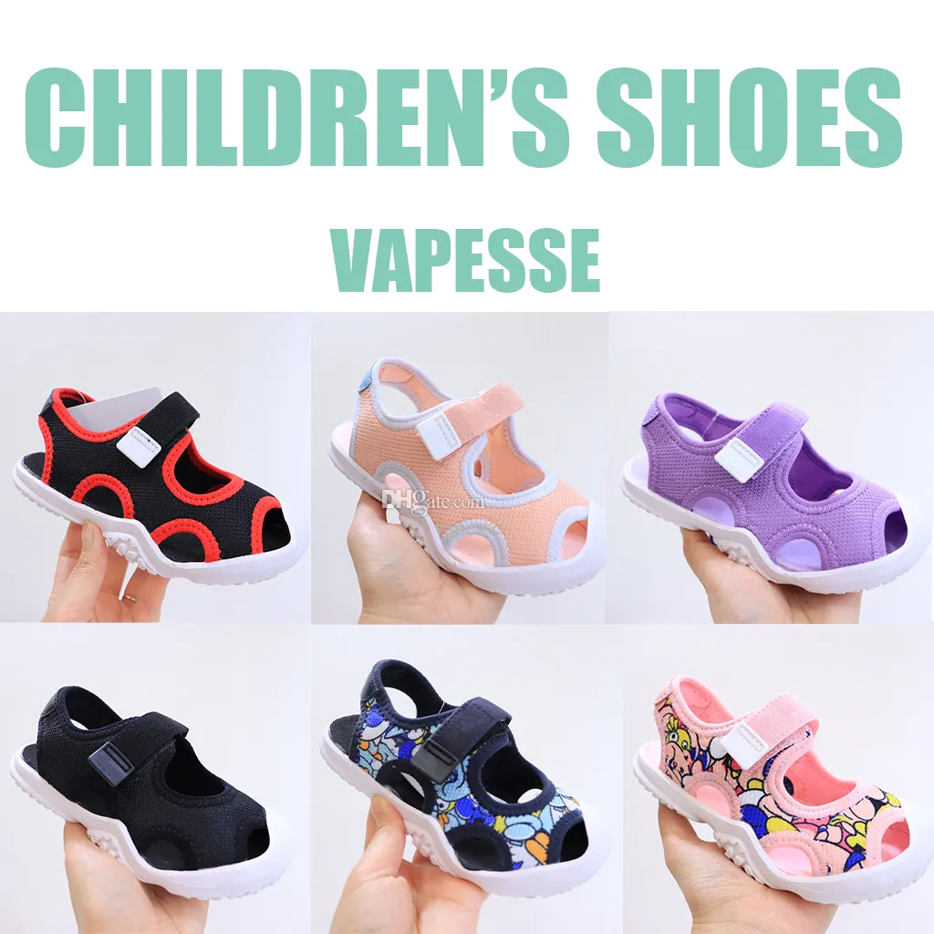 Sapatos infantis de crianças sandálias de cunha preta sandálias bebê slides menino espuma gril resina eva moda de moda infantil tênis negros sapatos crianças crianças brancas praia de verão praia