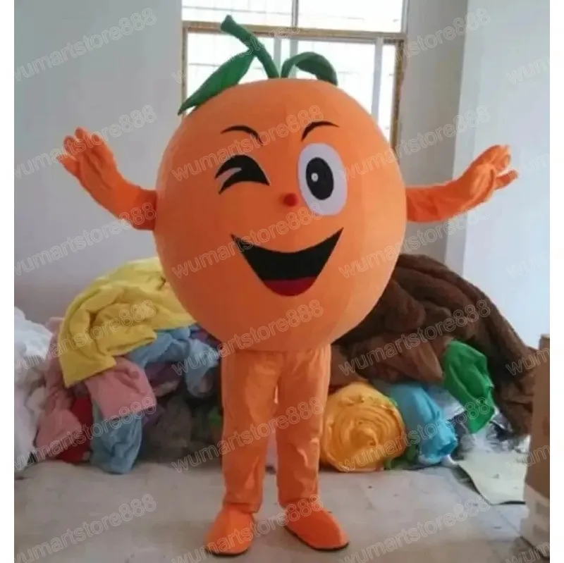 Simulation Cute Orange Mascot Costume Carnival Unisex Outfit Adults Size Christmas Birthday Party Outdoor Festival Dress Up Promotional Props