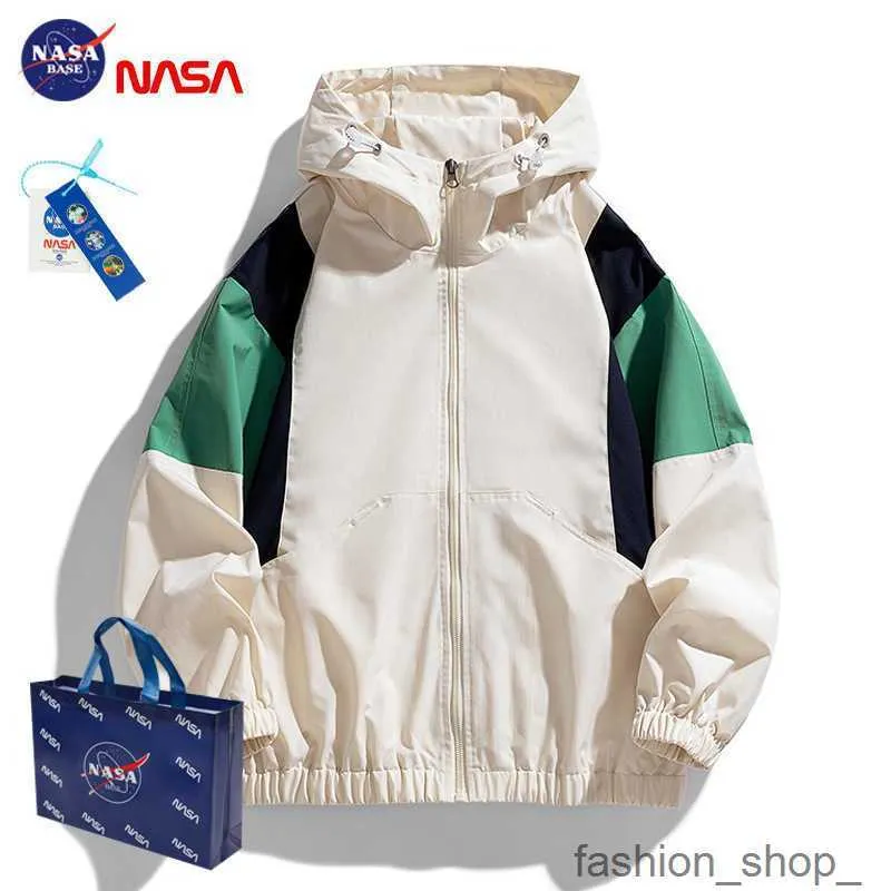 NASA Jassen Amerikaanse Stijl Stormtrooper Heren Lente en Herfst Seizoen Trendy Merk Losse Sportjas Paar Werk Capuchon Dames JCBP