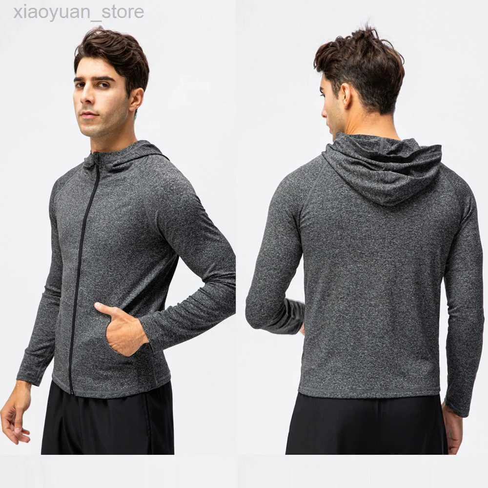 Herrjackor män blus sport löpande jacka hoodies man snabb torr fitness gymträning jacka tröjor kappa manliga sportkläder