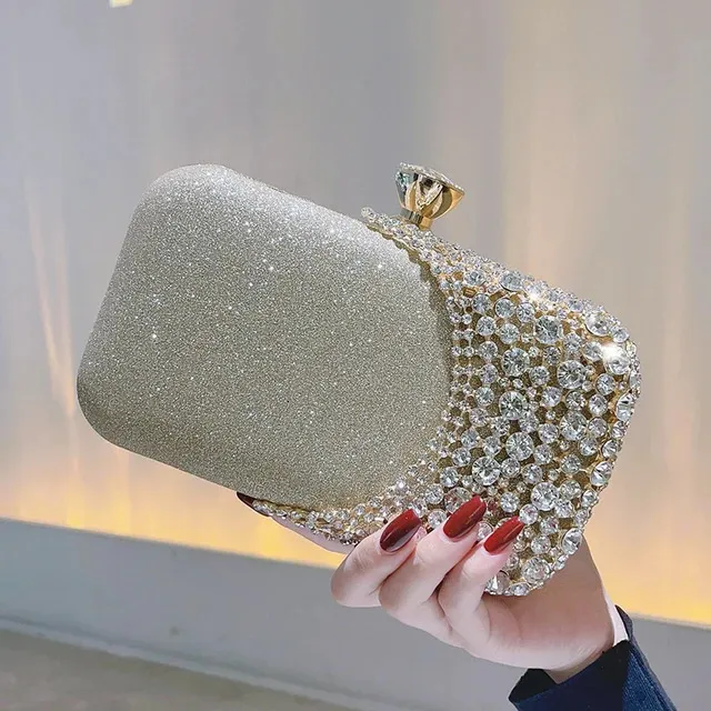 Evening Bags Crystal Evening Clutch Bag Wedding Purse Bridal Prom Party Sparkly Dinner Clutch Bags Rhinestone Glitter Handbag Gold 231117 From 14 46 DHgate
