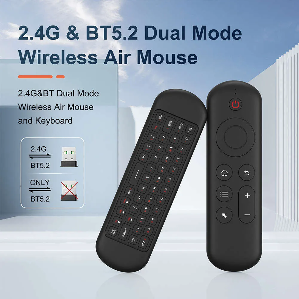 Novo m5 mini 5.2 teclado bluetooth 2.4g sem fio air mouse retroiluminado controle remoto de voz para computador portátil android tv box smart tv