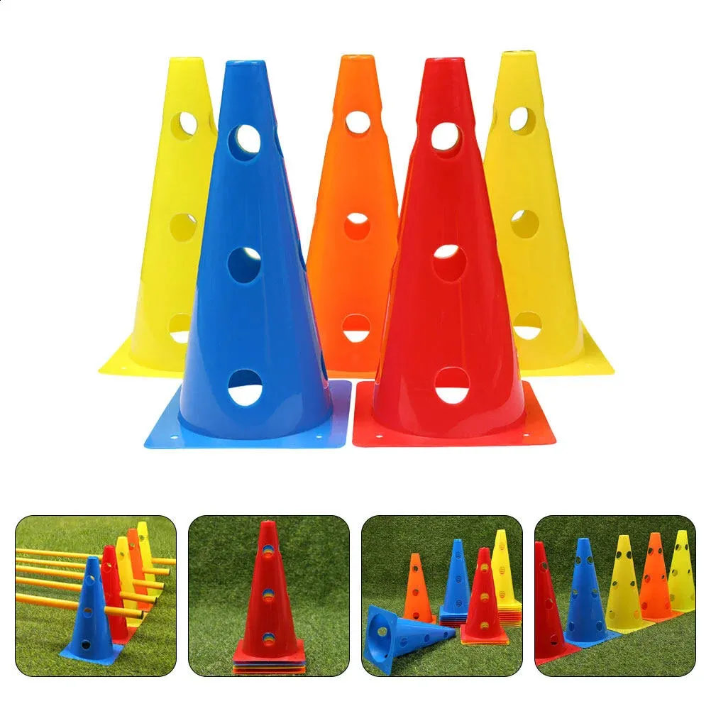 Andra idrottsartiklar 5 datorer Tillbehör Fotbollsträningsutrustning Blue Soccer Tool Hollowed Cones Orange Sports mål Universal Practice Icons 231116