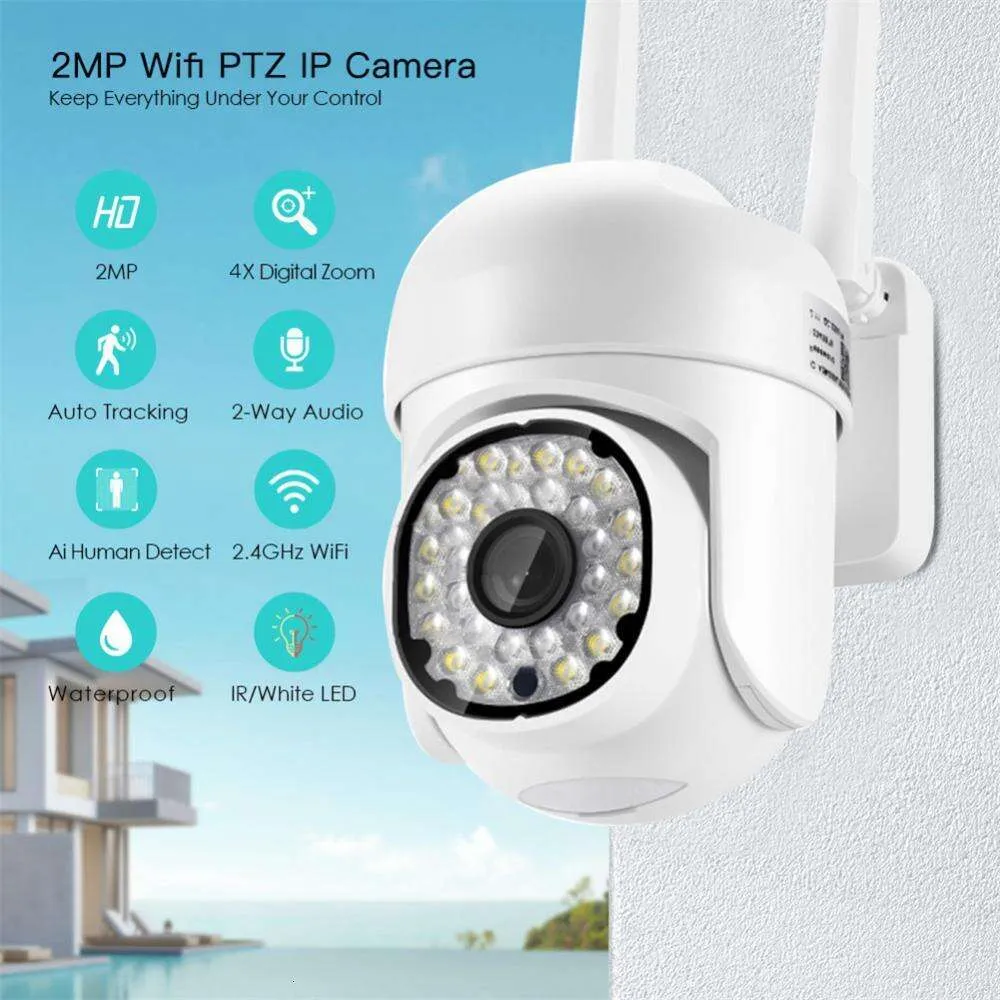 Nouveau Mini caméra réseau PTZ HD 1080P 2MP Surveillance IP caméra suivi automatique maison intelligente extérieure sans fil WIFI caméras YI ioT