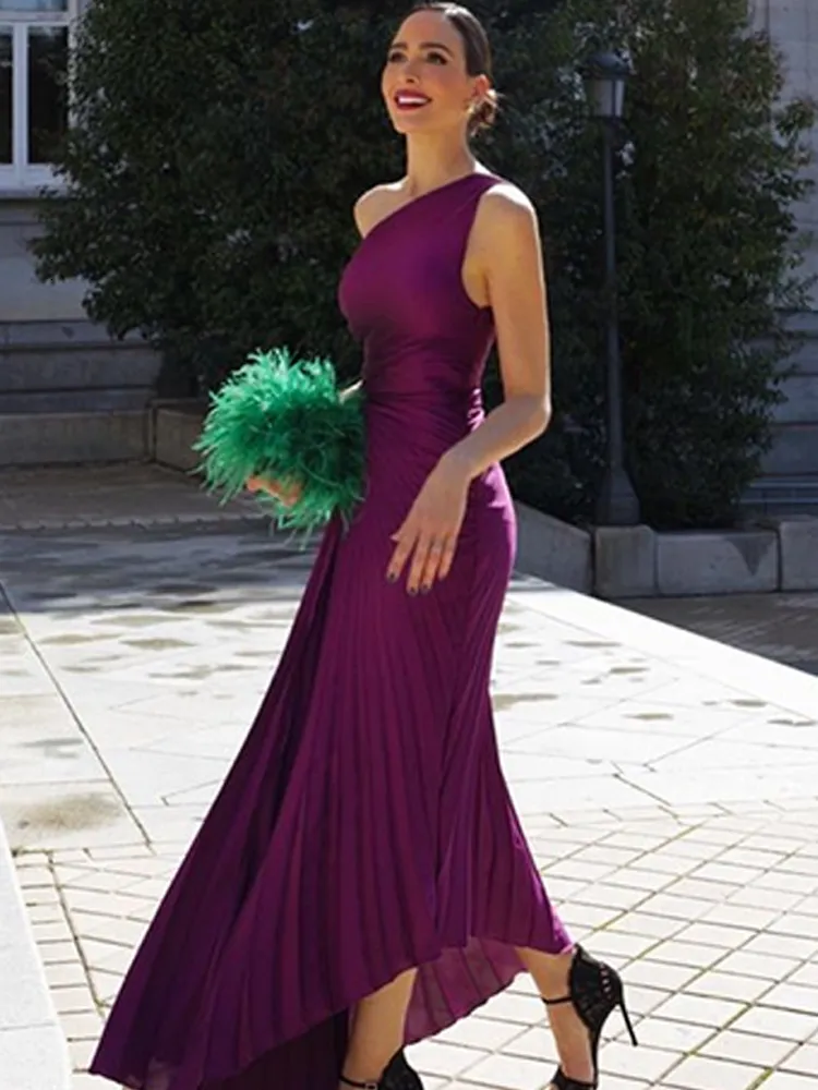 strapless open back dress A-line Burgundy Side Slit Long Evening Prom Dresses, Deep V-neck Prom –  MarryLover